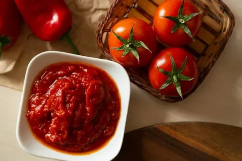 تصویر 3 از رب گوجه فرنگی مزرعه تهیه شده از گوجه های تازه برداشت شده با حفظ تازگی اولیه